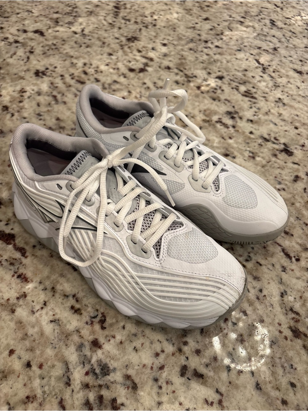 Mizuno Wave Enforce Tour 2 White Silver Women’s Tennis Shoes Size 8.5